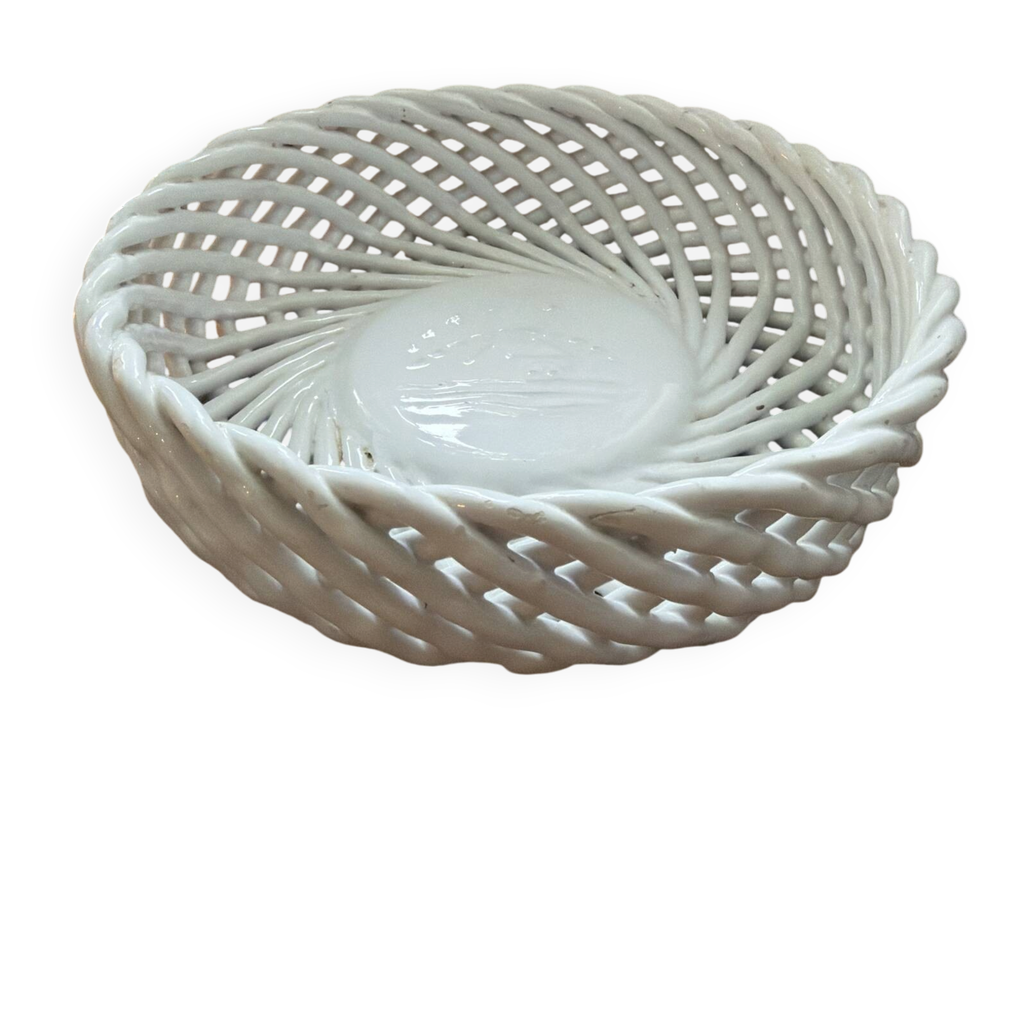 Old woven ceramic basket
