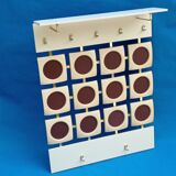 White wall coat rack from the 60s-70s