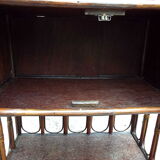 Rattan and bamboo shelf