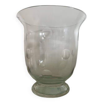 Old polka dot flared vase