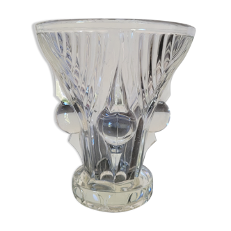 Vase Art déco en verre moulé