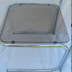 Bedside table or shelf double smoked glass and stainless steel tubes