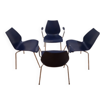 Set of 4 Kartell Maui chairs, Italy, 1980s