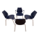 Set of 4 Kartell Maui chairs, Italy, 1980s