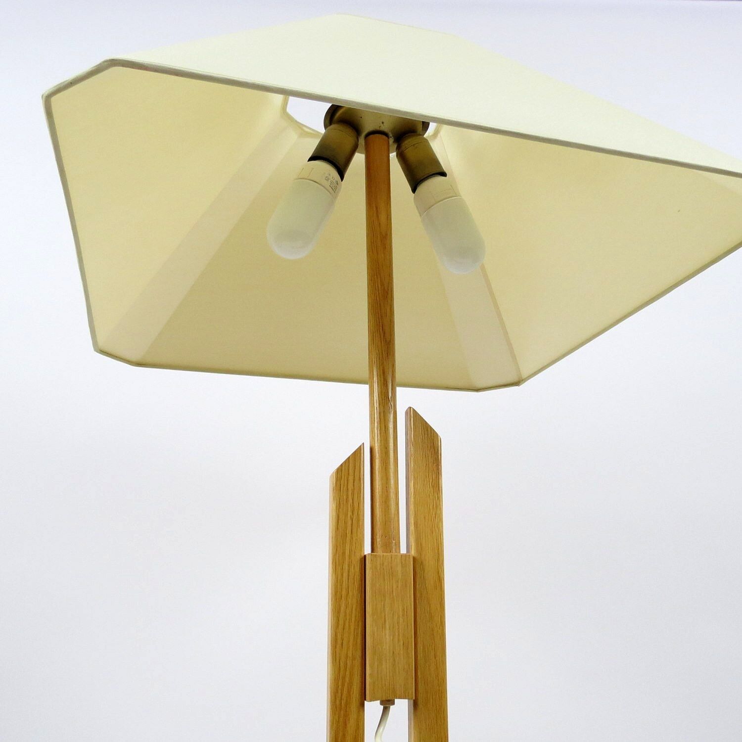 Wooden floor lamp, 1970s
