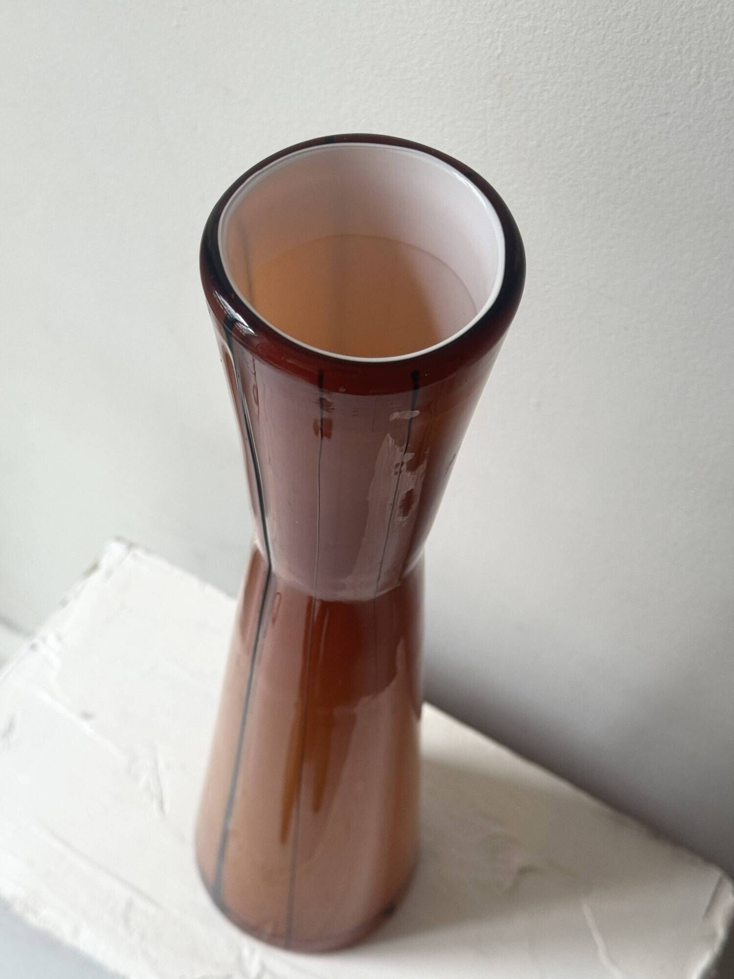 Large solifleur vase made of mouth-blown Murano glass, Italy 1970.