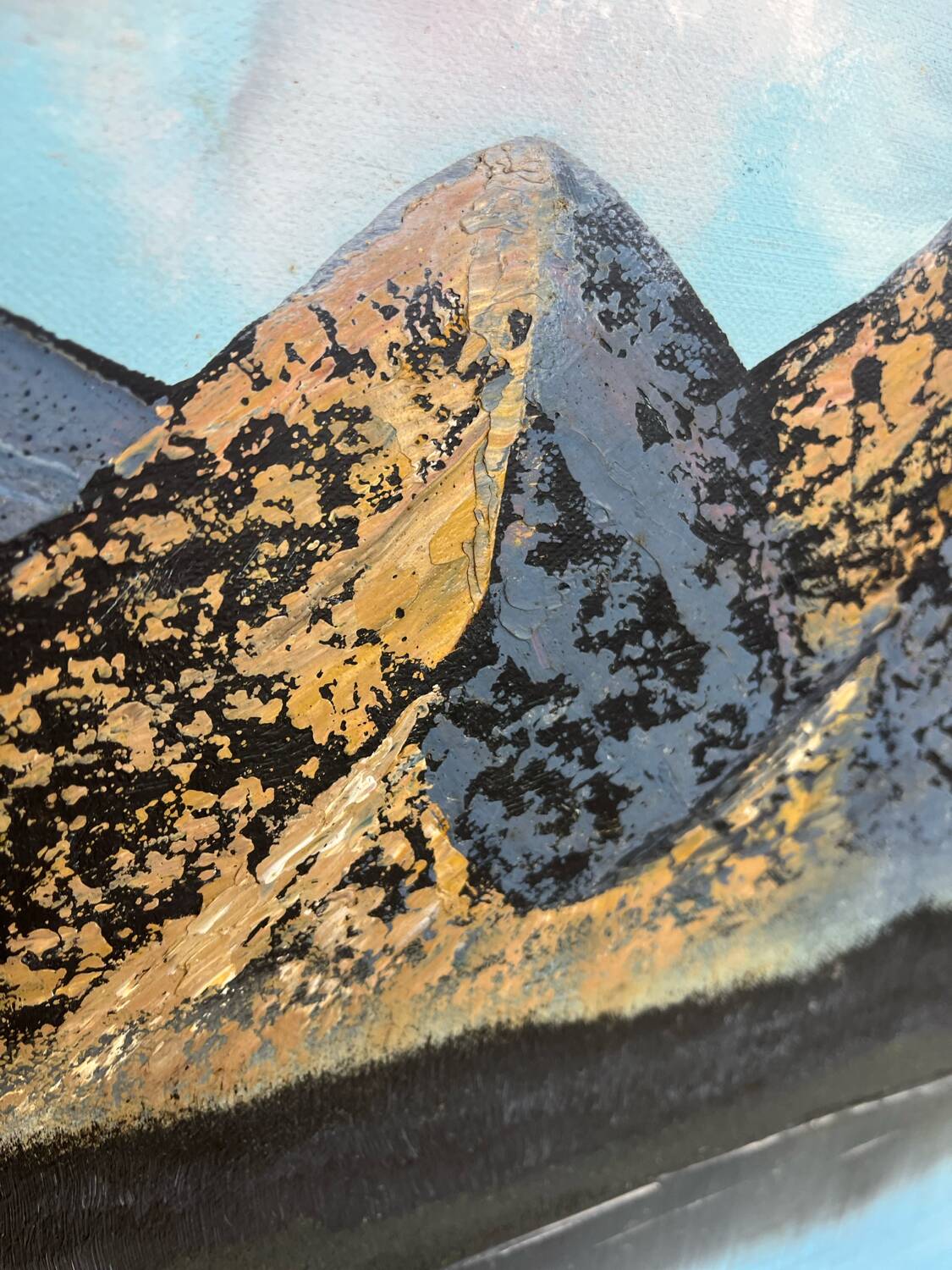 Huile sur toile Paysage de montagne