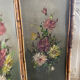 Old bamboo screen and painted sheet metal 82x60