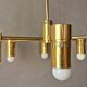 Luster 6 Italian gilded brass fires 1970
