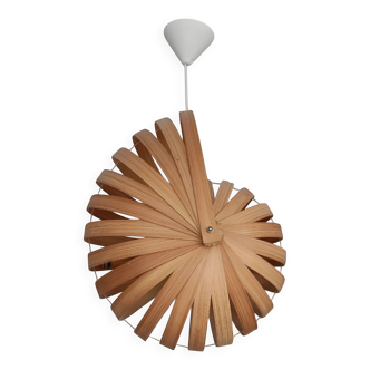 Lustre nautilus forme coquillage en lames de bambou