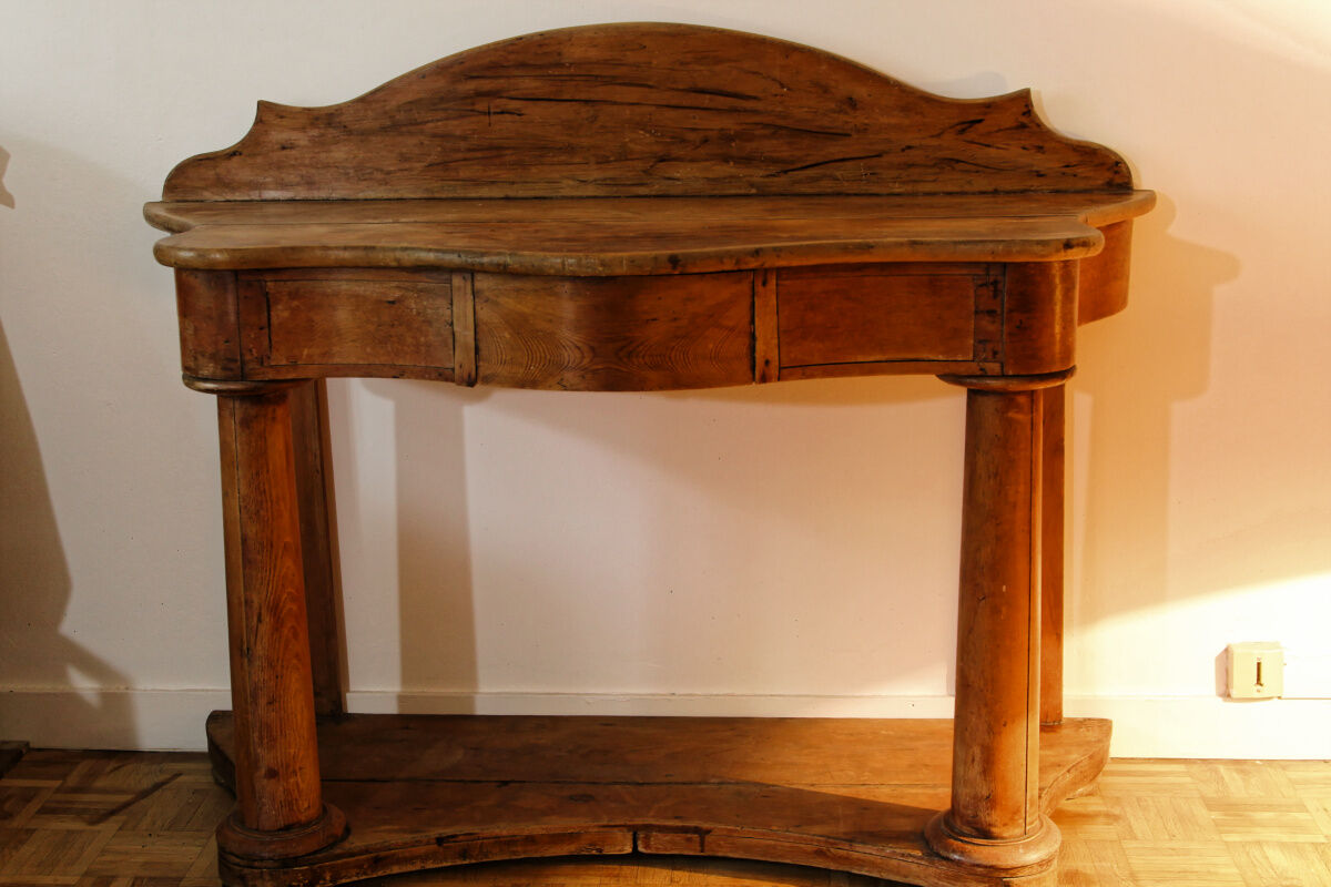 Cherry wood console