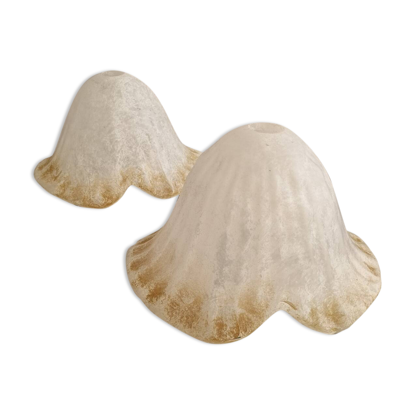 Paire d'abat-jours en verre vintage