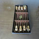 8 cocktail spoons bamboo sleeves gilded with gold late 50s 60s