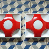 Pair of wall lamps Solken Leuchten space age