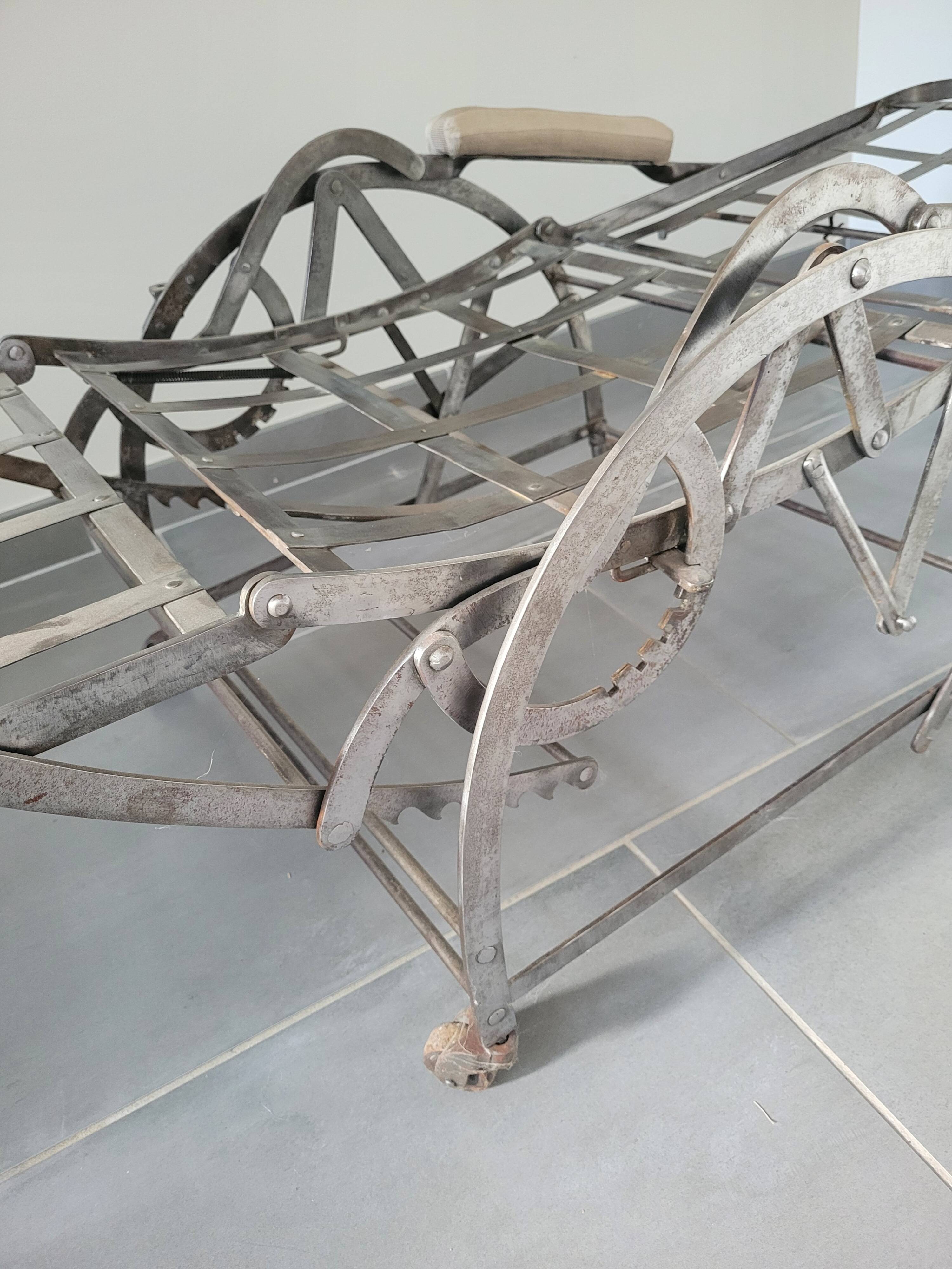 Wilson adjustable deck chair produced in 1871.