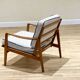 Fauteuil scandinave en hêtre, années 1960