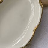 Plate and its golden ravier rim