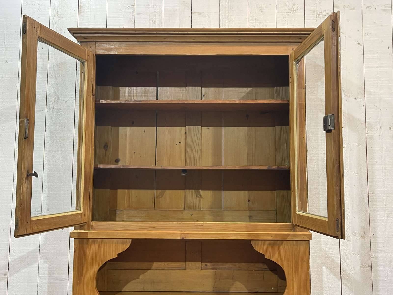 Two-piece pine sideboard from the 1930s