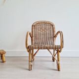 Old rattan child's armchair