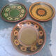 Set of 3 vintage Polish plates from Cepelia, antique tableware.