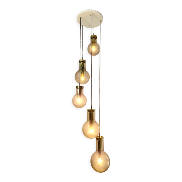 Plafonnier en cascade vintage au design néerlandais 'Maxi Globe'