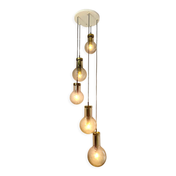 Plafonnier en cascade vintage au design néerlandais 'Maxi Globe'