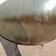Round extendable wooden table - year 1960 - 110cm to 210cm