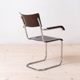 Ensemble de 4 chaises de salle à manger Bauhaus, conçues par Mart Stam, base en acier tubulaire