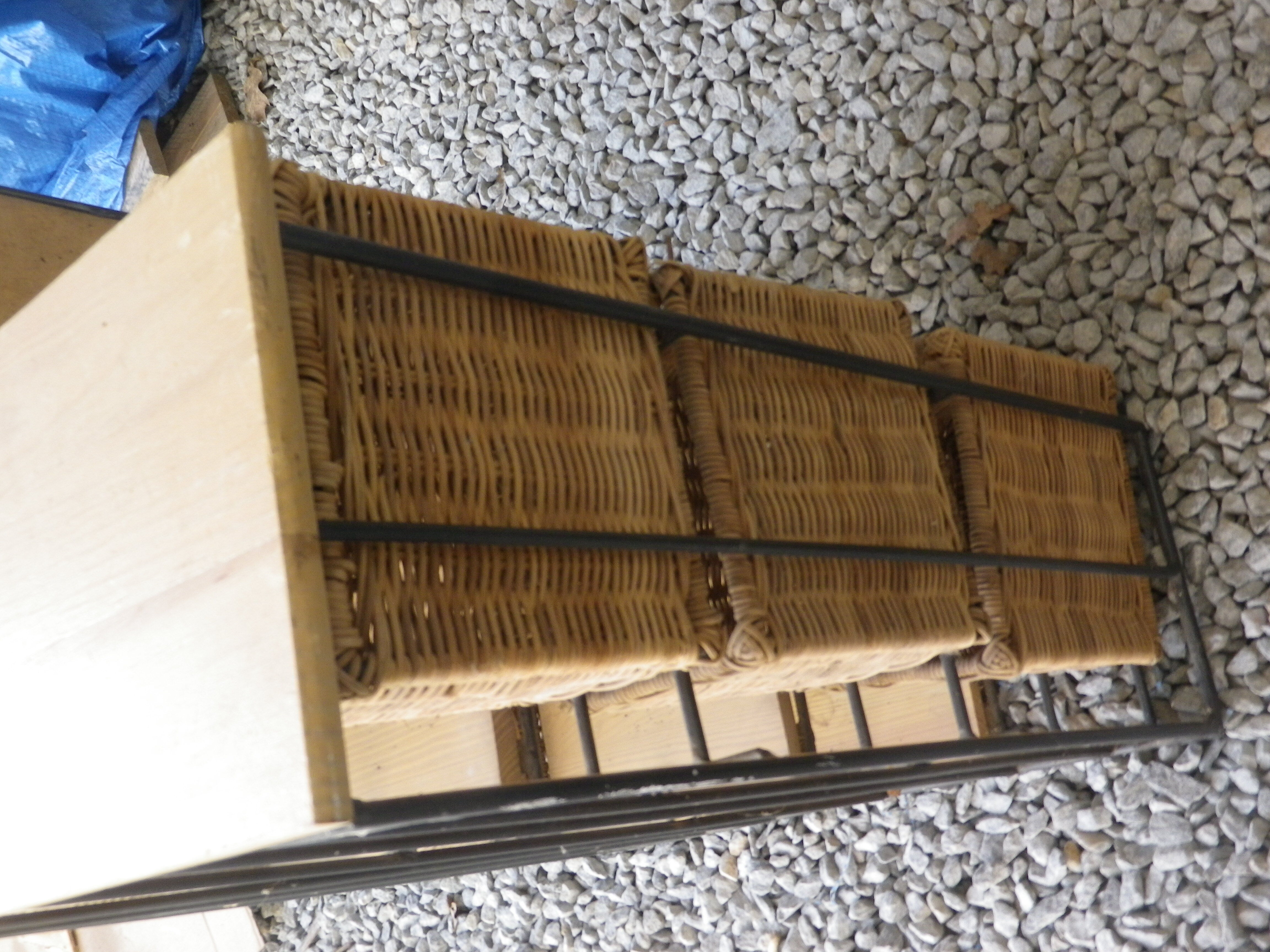 Rattan metal cabinet