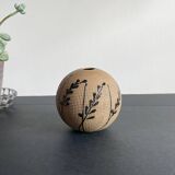 Vase boule en grès, années 80
