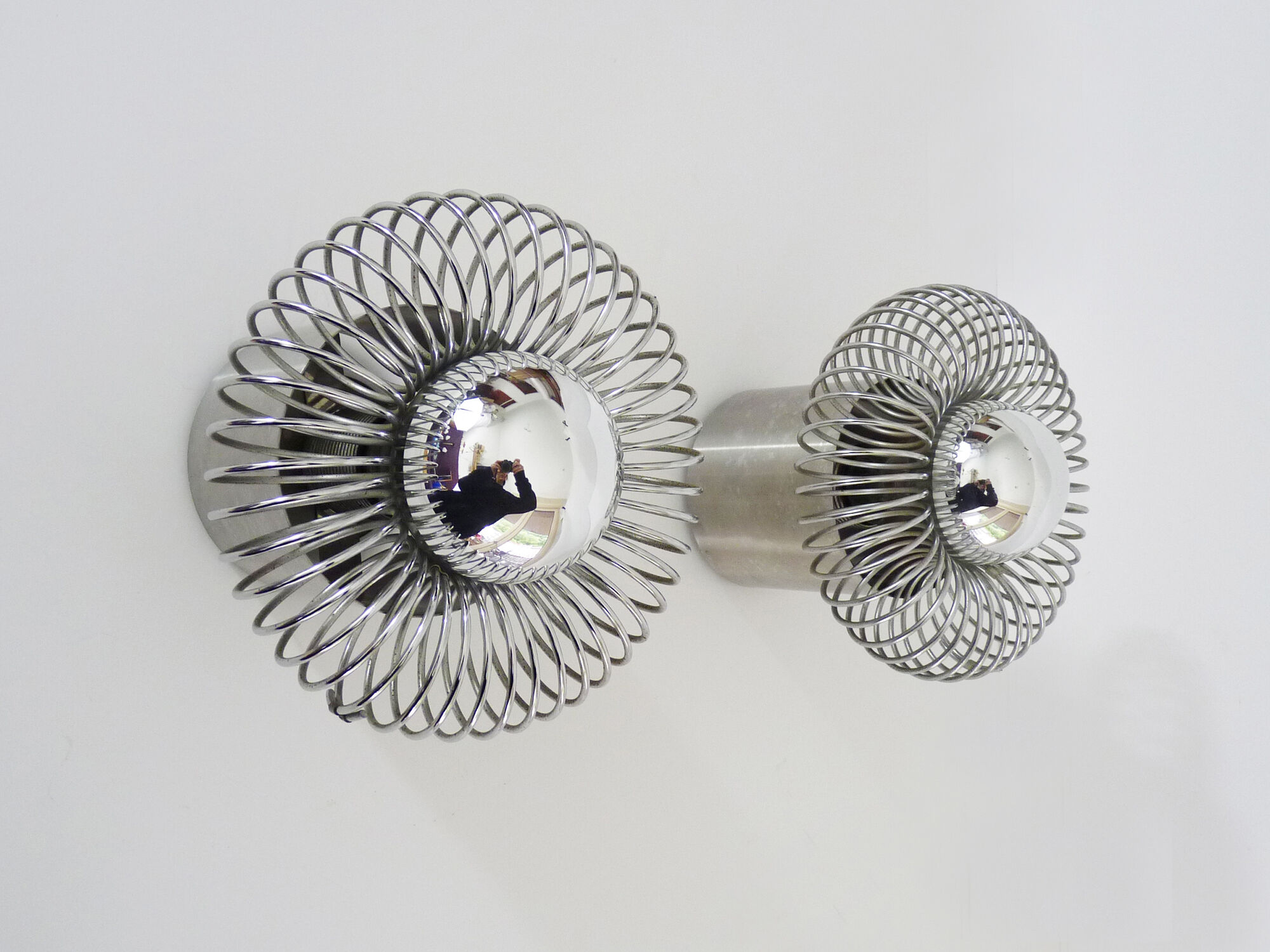 Pair of vintage wall appliques Philippe Rogier Oxar, Luminox, Gallery Oxar. Year 70