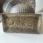 Bronze pocket tray signed Max Le Verrier. Antique scene. Dimensions 15 x 8 cm.