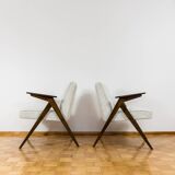 Customizable Pair Of Restored Mid Century "Bunny" Armchairs, 1970's