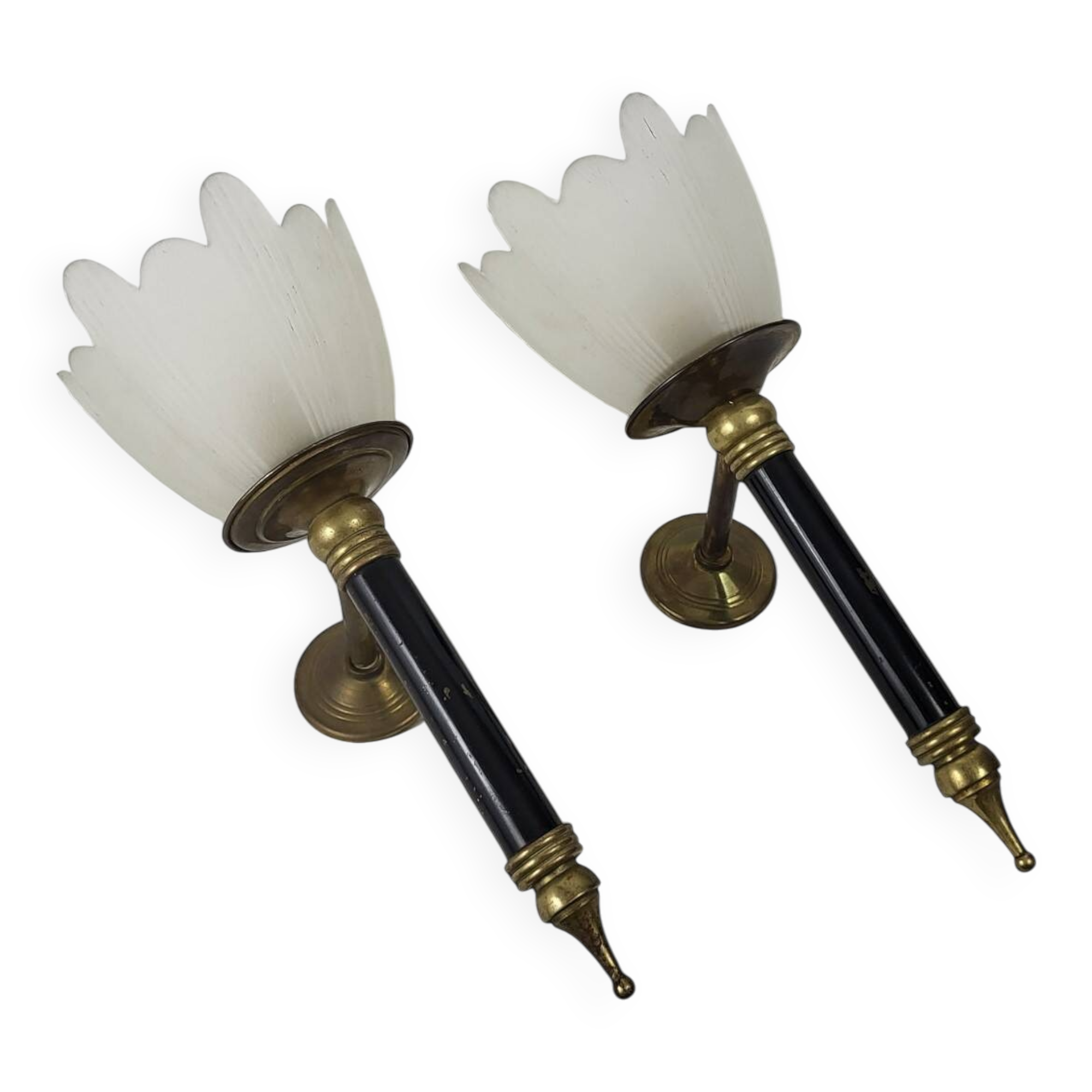 1950s Torch Wall Sconces