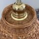 Vintage wall lamp in electrified rattan to new