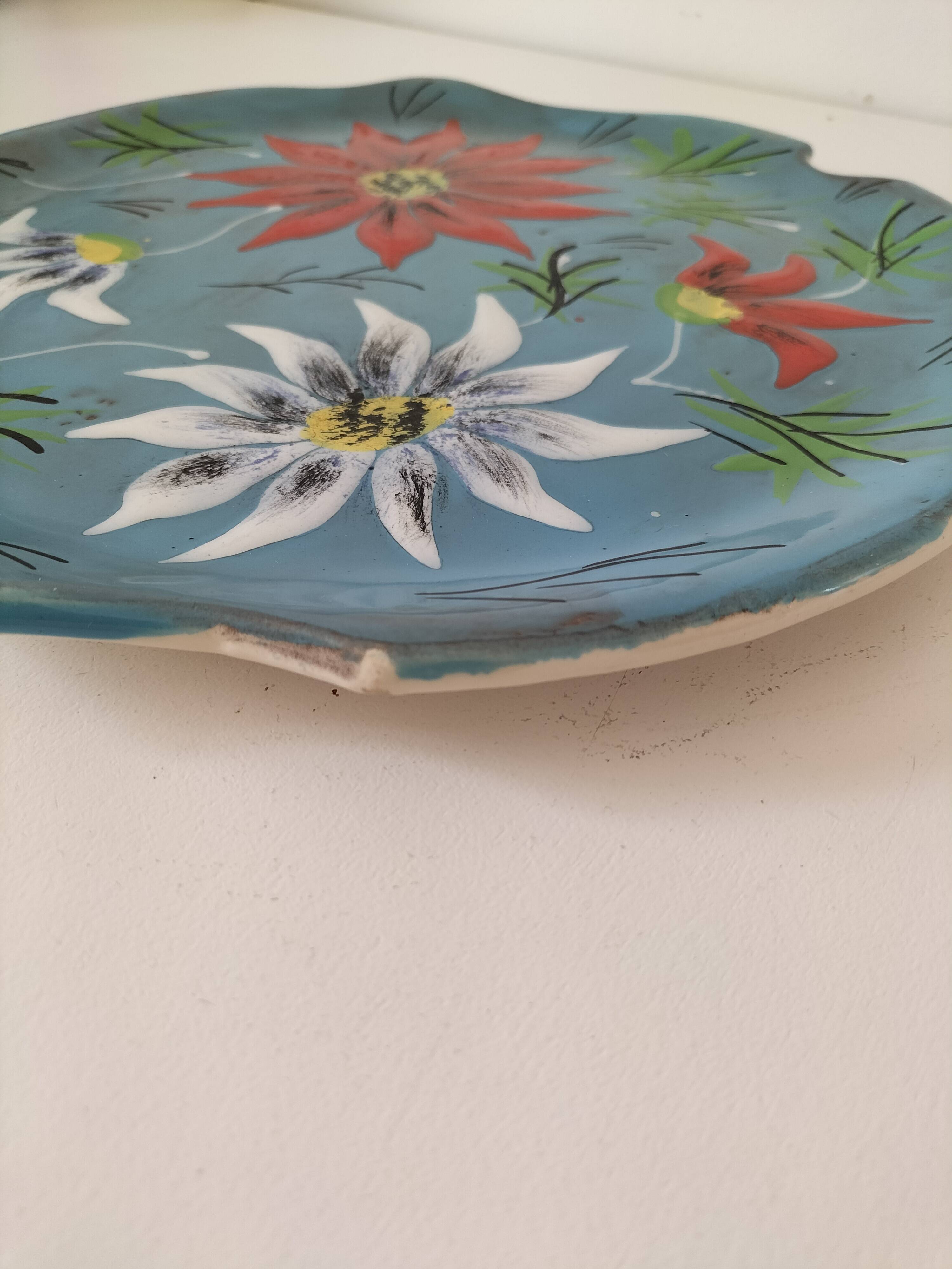 Glazed earthenware dish in the style of Bresse pottery