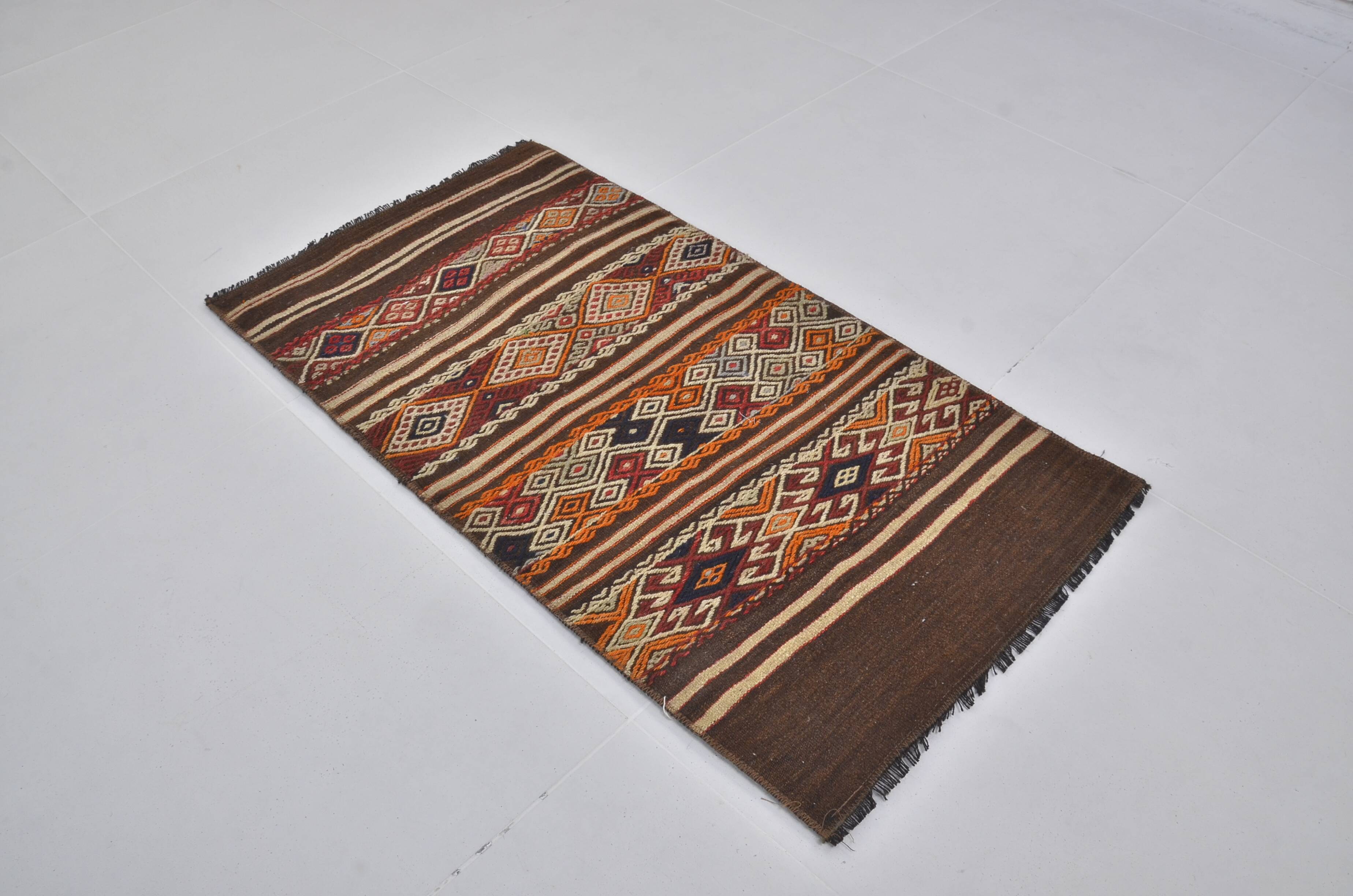 Vintage Anatolian Decorative Kilim