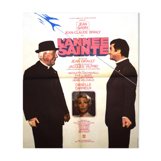 Affiche originale cinéma "L'année Sainte" 1976 Gabin,Brialy, Darrieux