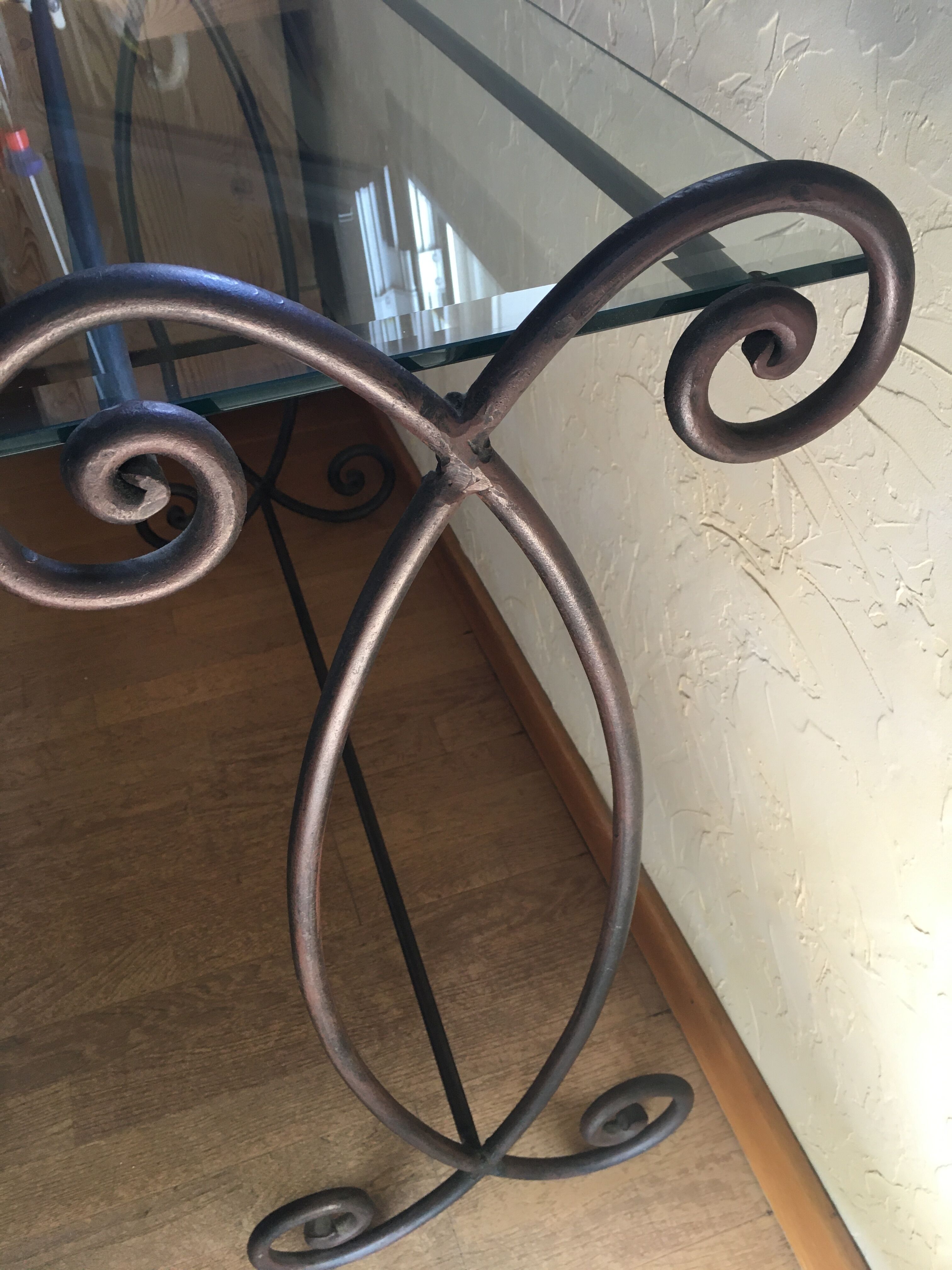 Vintage wrought iron console
