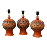 3 vintage Lladró porcelain table lamp bases