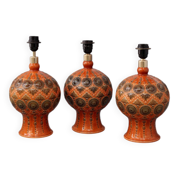 3 pieds de lampe de table vintage en porcelaine Lladró