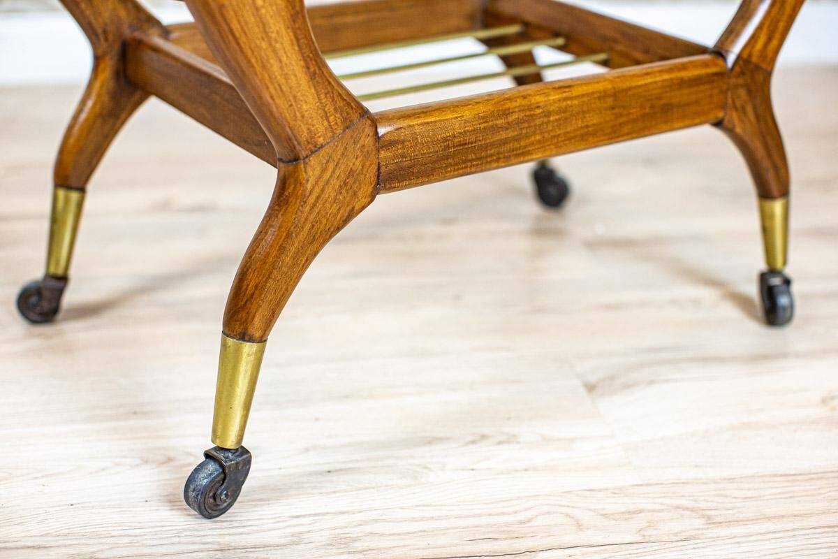 Vintage Coffee Table with Glass Top, 1990s