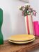 Set of 2 yellow dessert plates