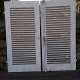 Pair of tropical wood shutters