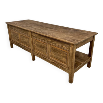 Comptoir ancien, table drapière des années 50