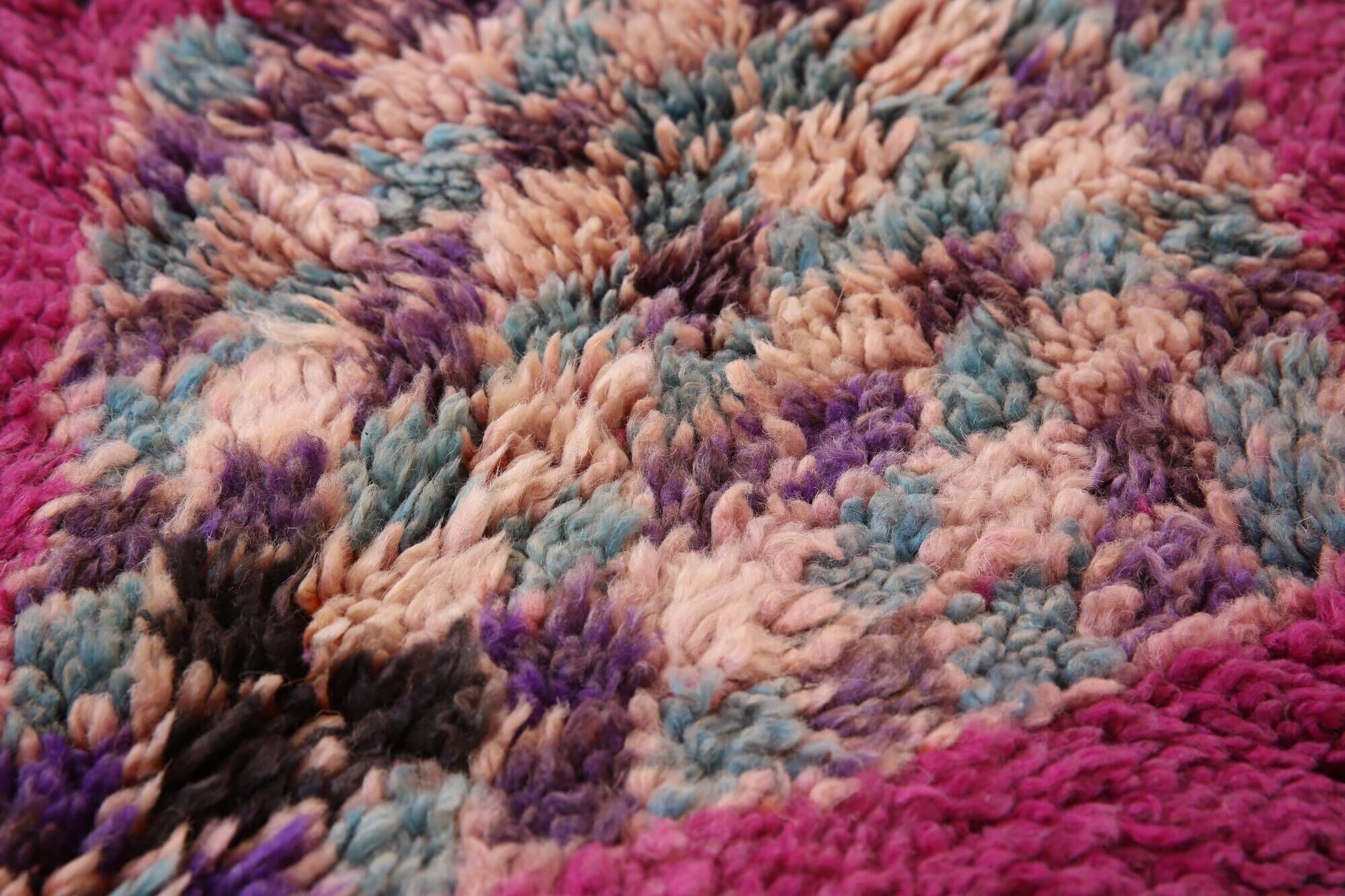 Purple vintage Moroccan Rug 116 x 234 cm, Berber Wool Rug Handmade, Old Rug