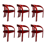 Elisa Armchairs attributed to Giovanni Battista Bassi, 1960s, Set of 6