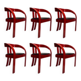 6 fauteuils Elisa attribués à Giovanni Battista Bassi, années 1960