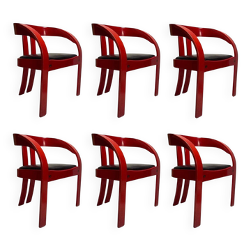 Elisa Armchairs attributed to Giovanni Battista Bassi, 1960s, Set of 6