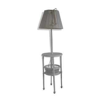 Bedside table with lamp